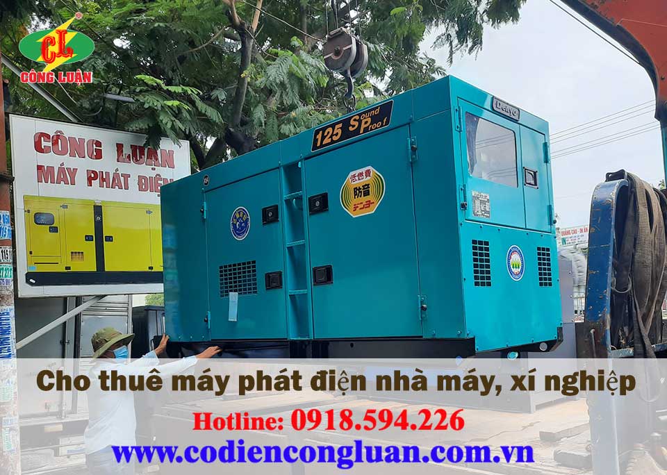 Cho thuê máy phát điện tại nhà máy, xí nghiệp