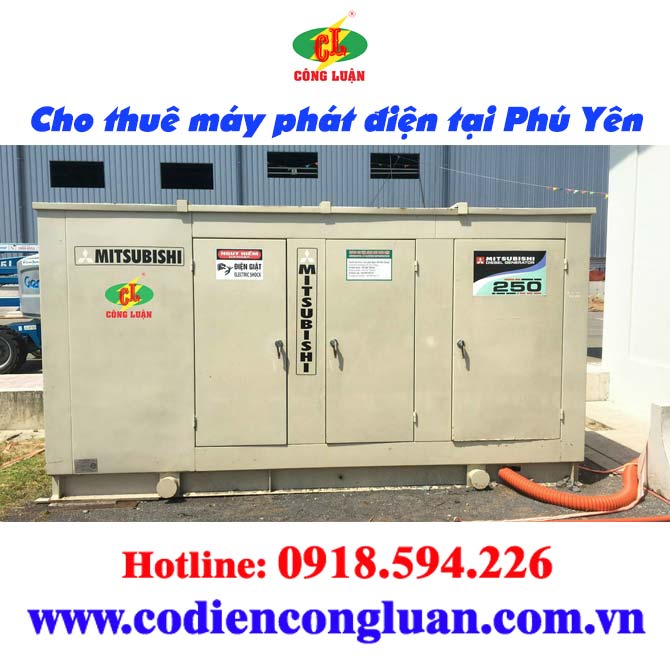 Cho thuê máy phát điện tại Phú Yên