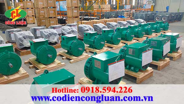 Đầu phát điện không chổi than hiệu GS 2 bạc đạn 3 pha 11kva-400kva