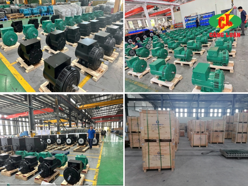 Dinamo đầu phát điện không chổi chan GS 1 bạc đạn và 2 bạc đạn