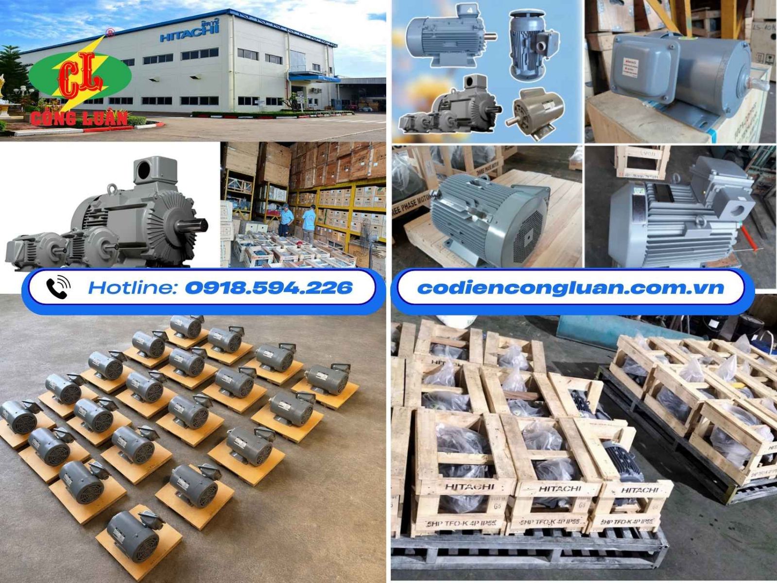 Cơ Điện Công Luận - đơn vị phân phối độc quyền motor Hitachi tại Việt Nam